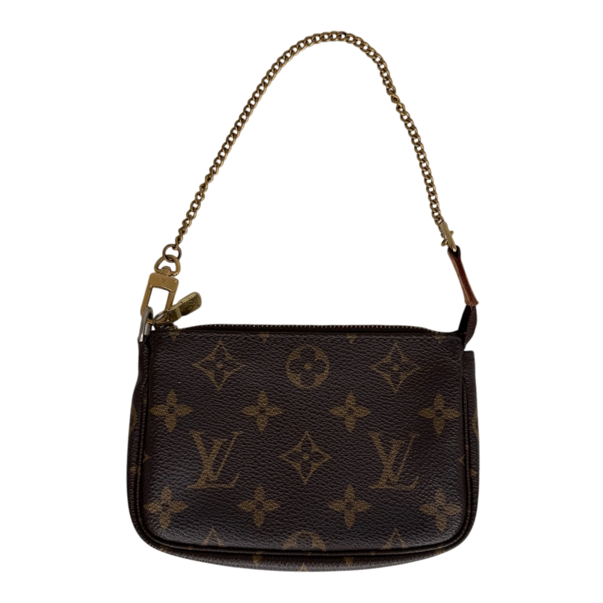 Louis Vuitton Mini Pochette Monogram Canvas Braun 2007 / gut Louis Vuitton