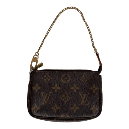 Louis Vuitton Mini Pochette Monogram Canvas Braun 2007 / gut Louis Vuitton