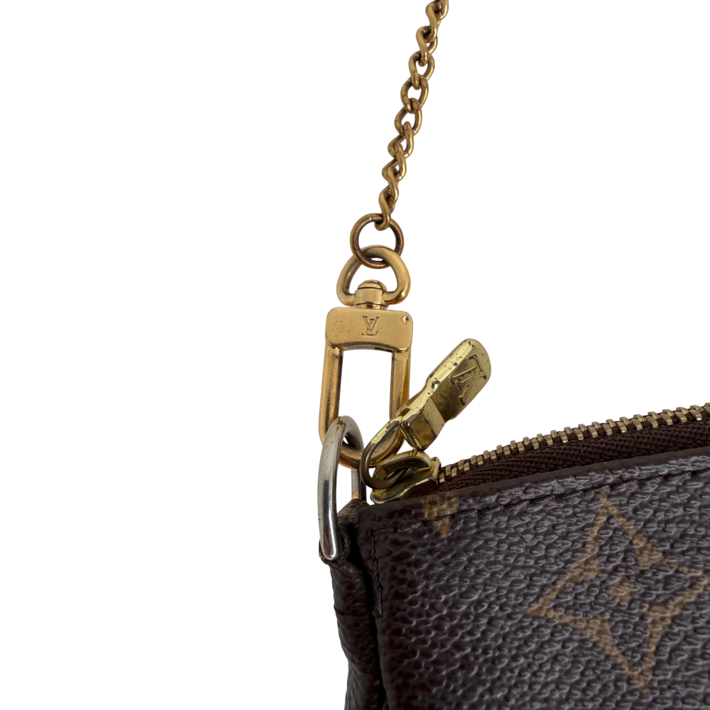 Louis Vuitton Mini Pochette Monogram Canvas Braun 2007 / gut Louis Vuitton