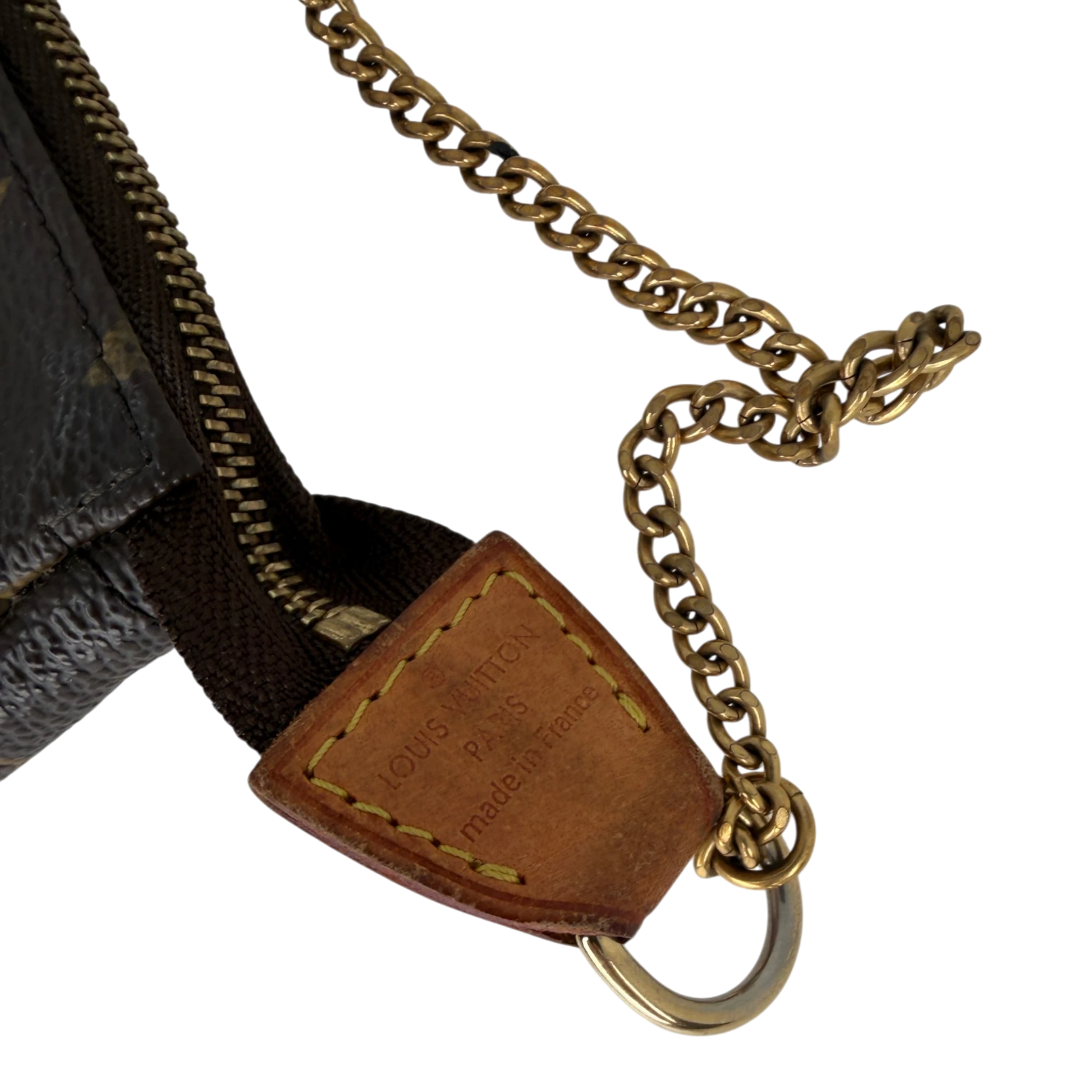 Louis Vuitton Mini Pochette Monogram Canvas Braun 2007 / gut Louis Vuitton
