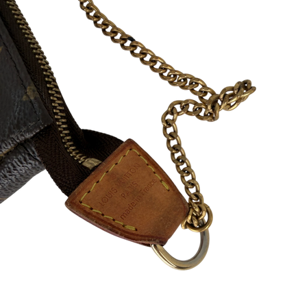 Louis Vuitton Mini Pochette Monogram Canvas Braun 2007 / gut Louis Vuitton