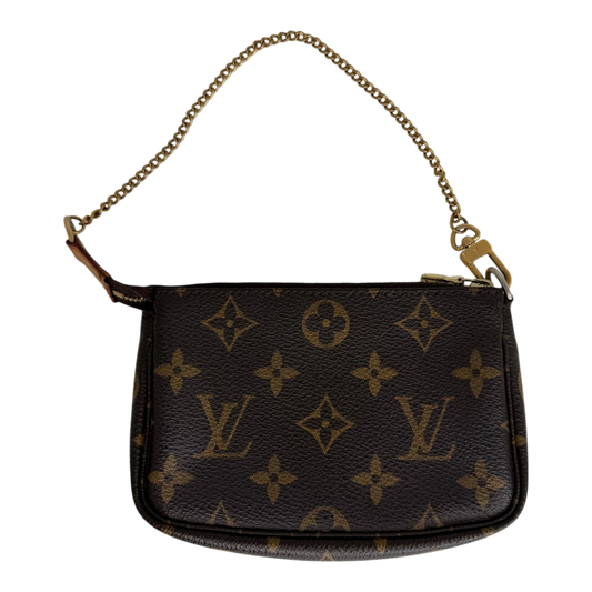 Louis Vuitton Mini Pochette Monogram Canvas Braun 2007 / gut Louis Vuitton