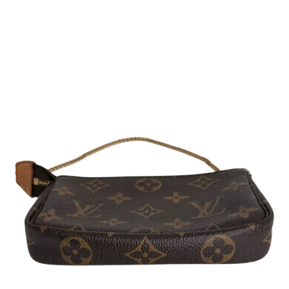 Louis Vuitton Mini Pochette Monogram Canvas Braun 2007 / gut Louis Vuitton