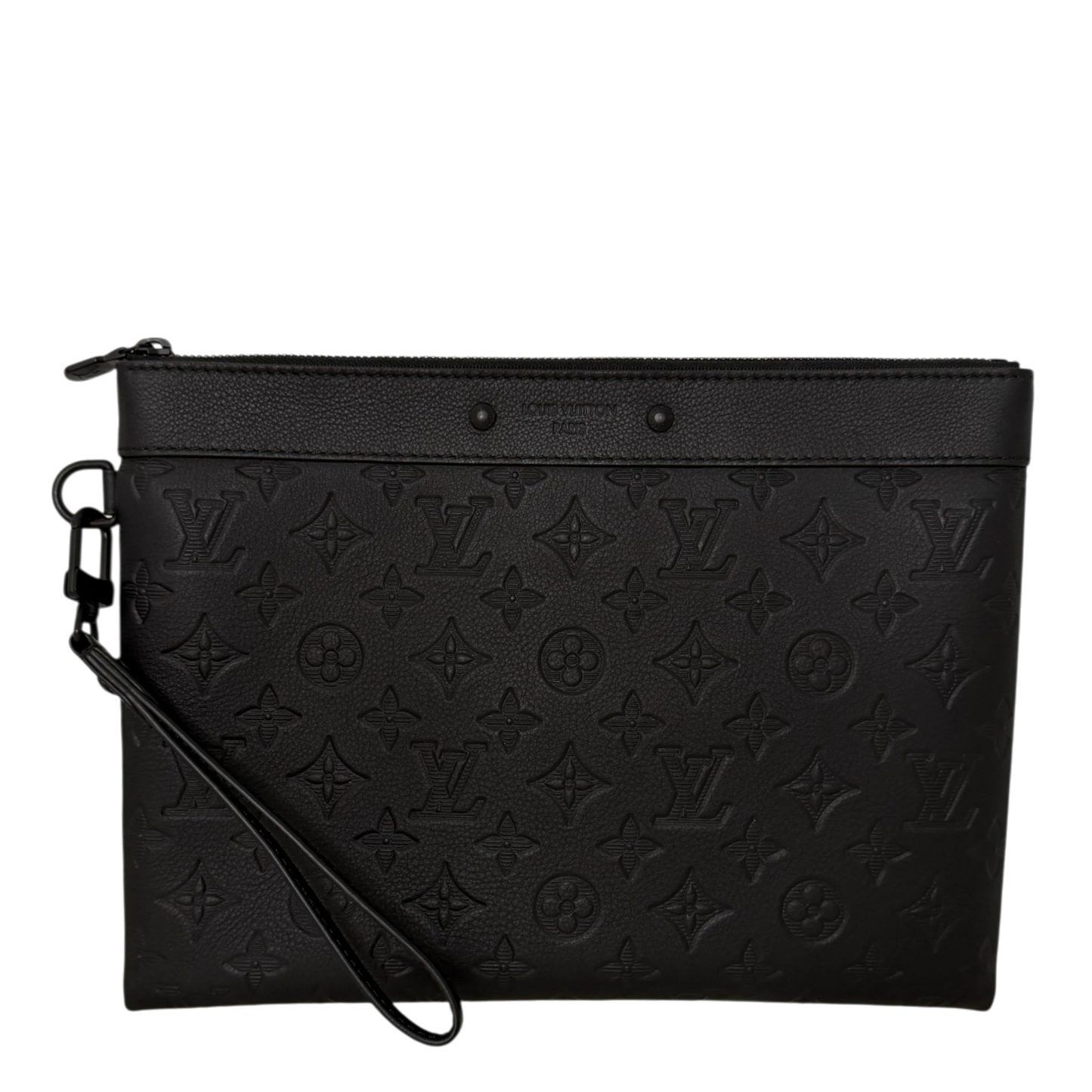 Louis Vuitton Pochette To-Go Monogram Shadow Leder / neuwertig Louis Vuitton