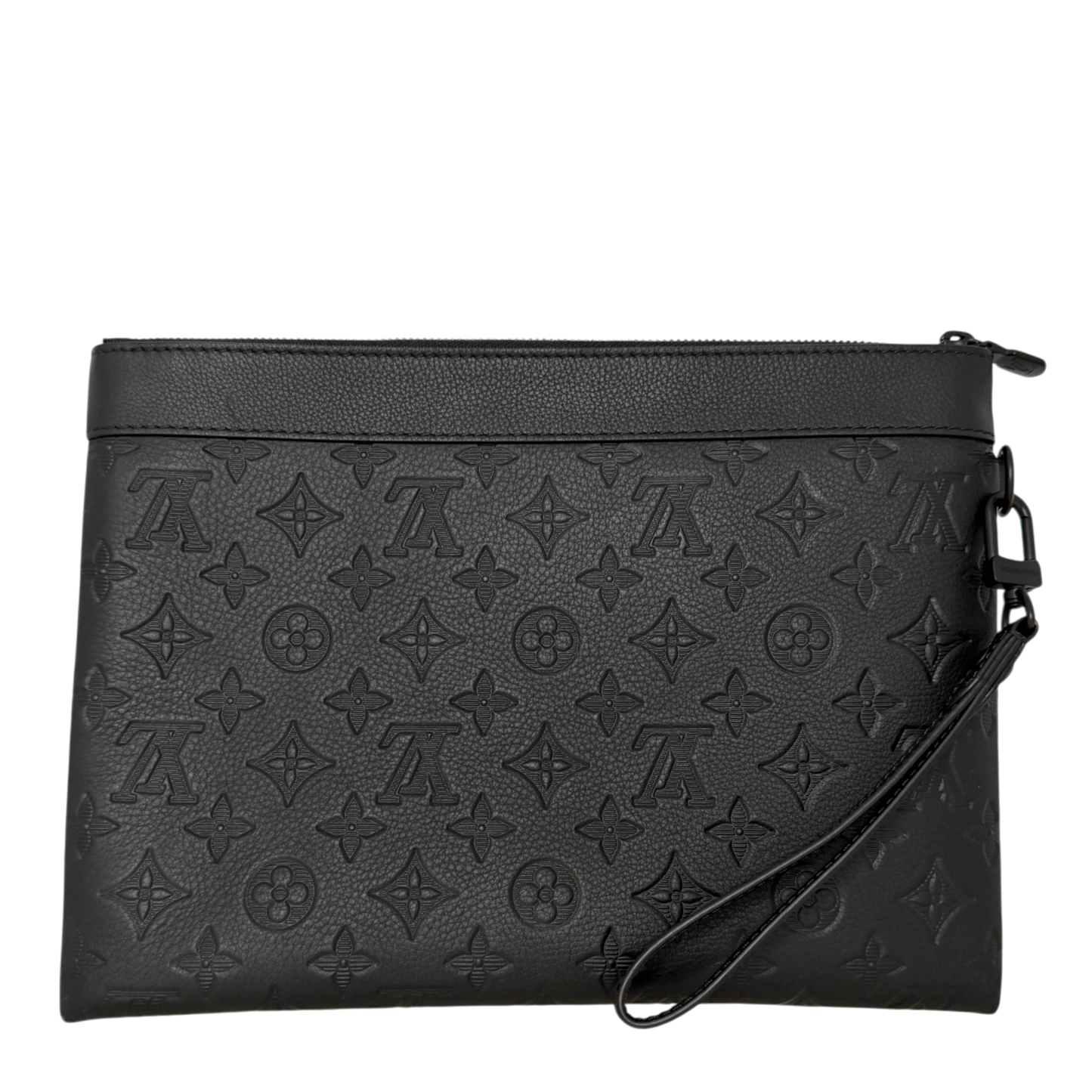 Louis Vuitton Pochette To-Go Monogram Shadow Leder / neuwertig Louis Vuitton