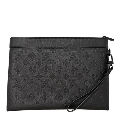 Louis Vuitton Pochette To-Go Monogram Shadow Leder / neuwertig Louis Vuitton