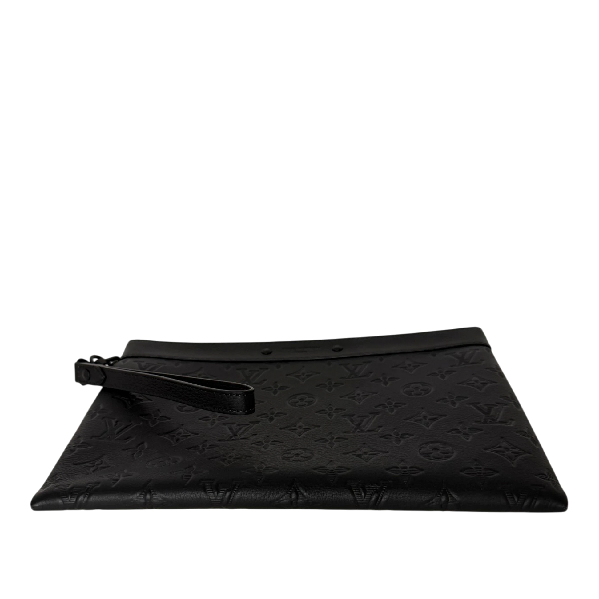Louis Vuitton Pochette To-Go Monogram Shadow Leder / neuwertig Louis Vuitton