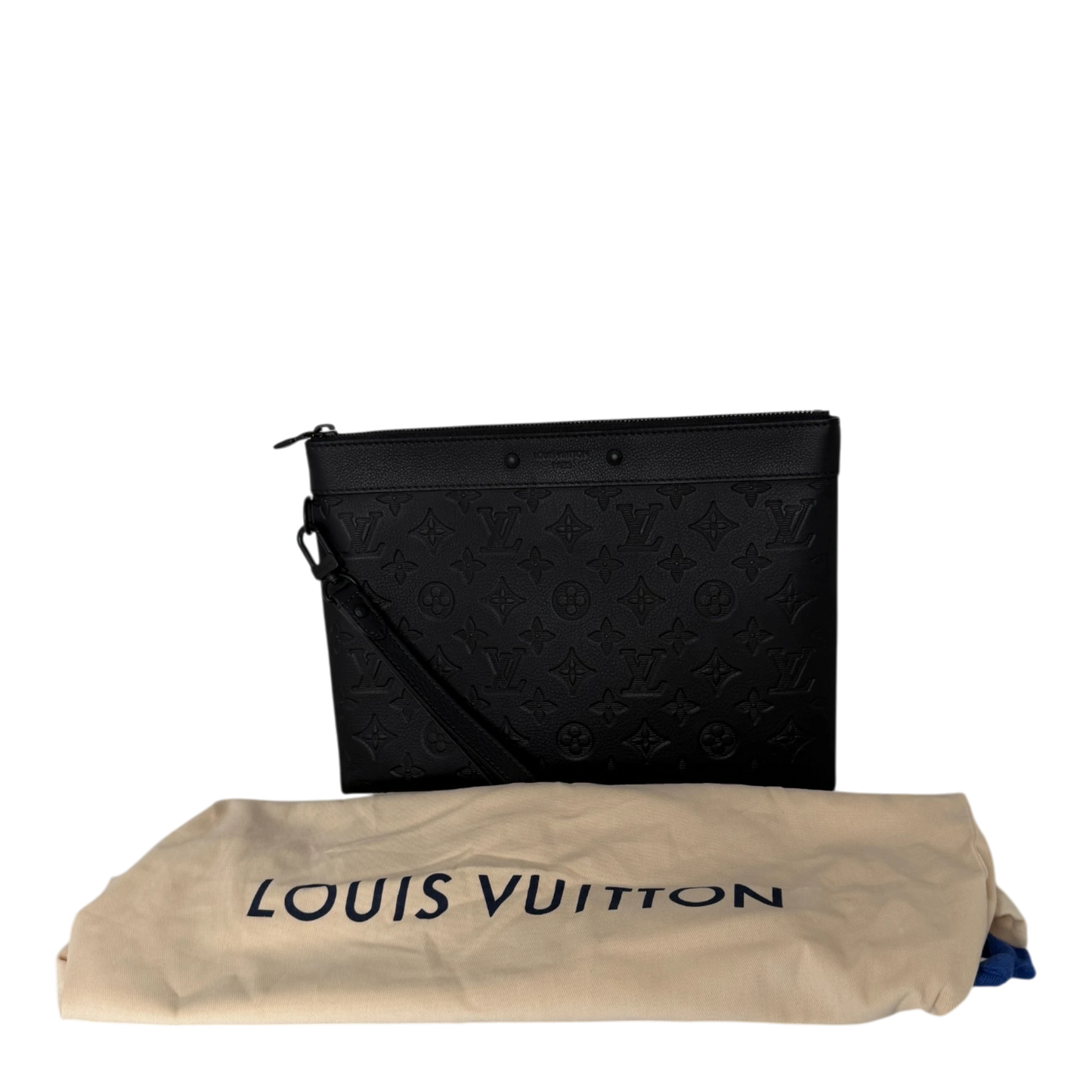 Louis Vuitton Pochette To-Go Monogram Shadow Leder / neuwertig Louis Vuitton