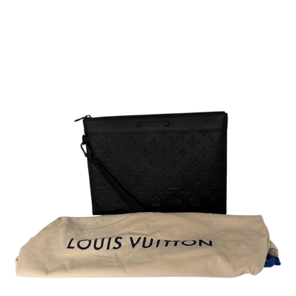 Louis Vuitton Pochette To-Go Monogram Shadow Leder / neuwertig Louis Vuitton