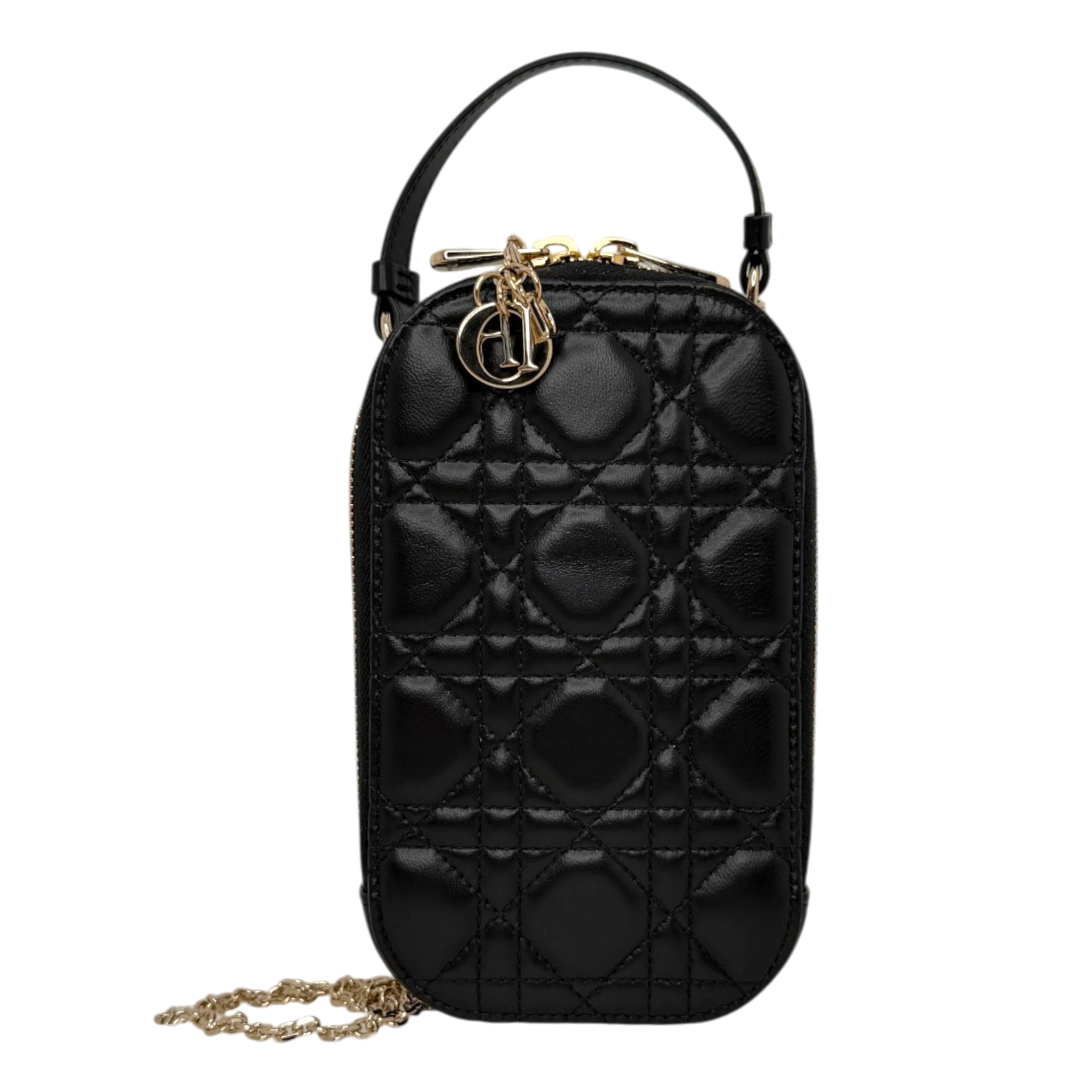 Dior Lady Dior Call'in Smartphone Tasche Lammleder schwarz 2025 / neuwertig Dior