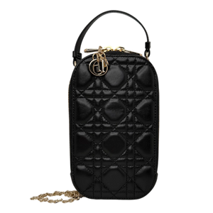 Dior Lady Dior Call'in Smartphone Tasche Lammleder schwarz 2025 / neuwertig