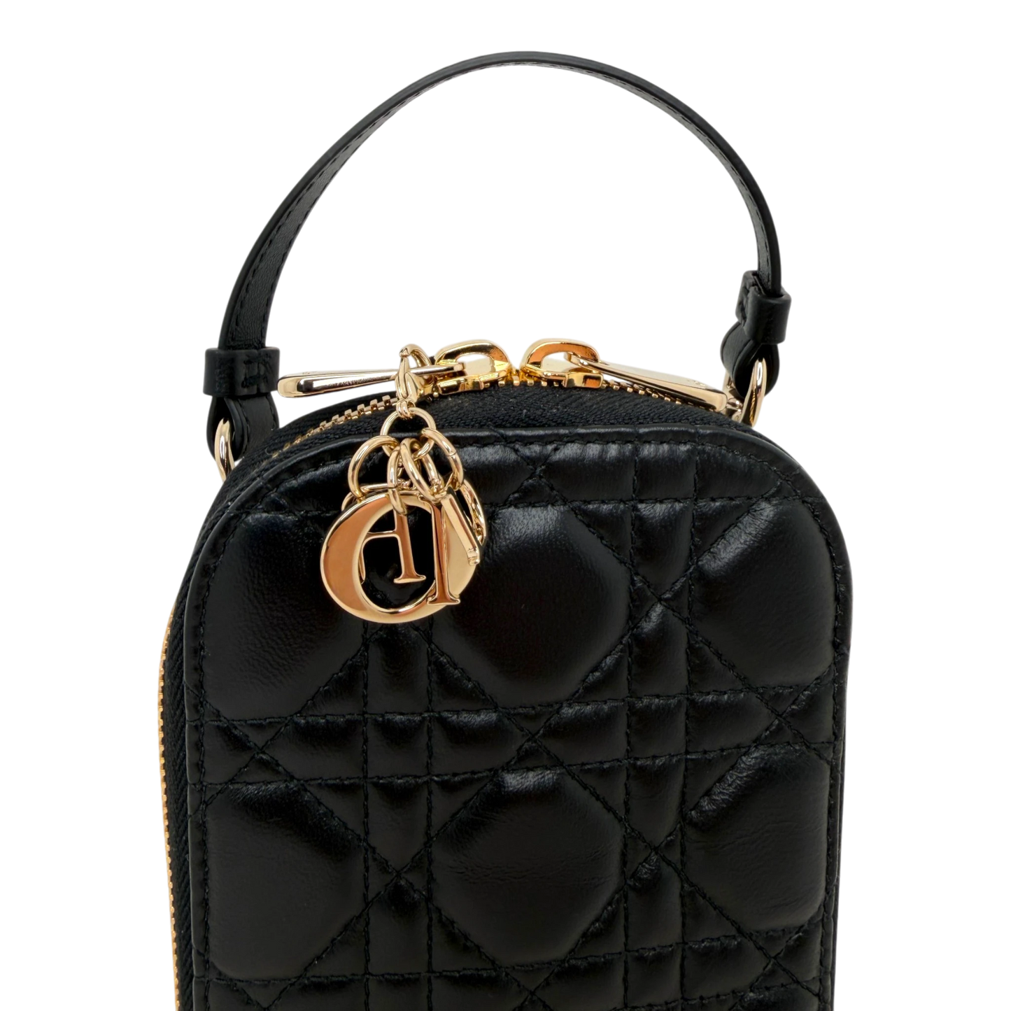 Dior Lady Dior Call'in Smartphone Tasche Lammleder schwarz 2025 / neuwertig Dior