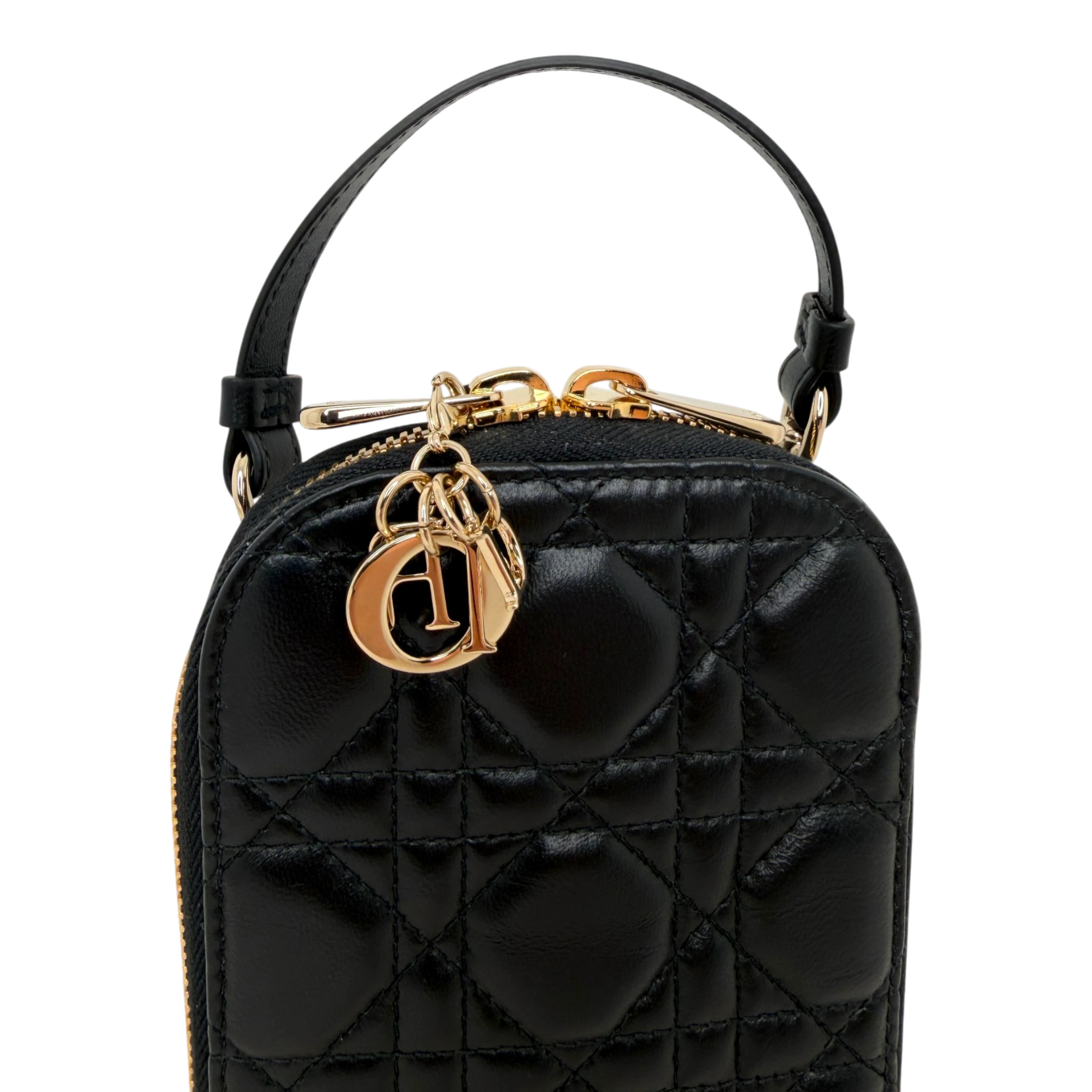 Dior Lady Dior Call'in Smartphone Tasche Lammleder schwarz 2025 / neuwertig Dior