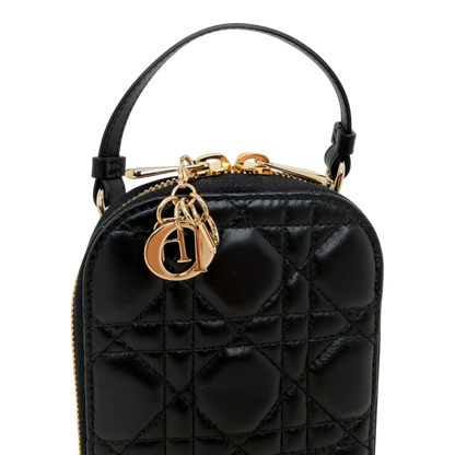 Dior Lady Dior Call'in Smartphone Tasche Lammleder schwarz 2025 / neuwertig Dior