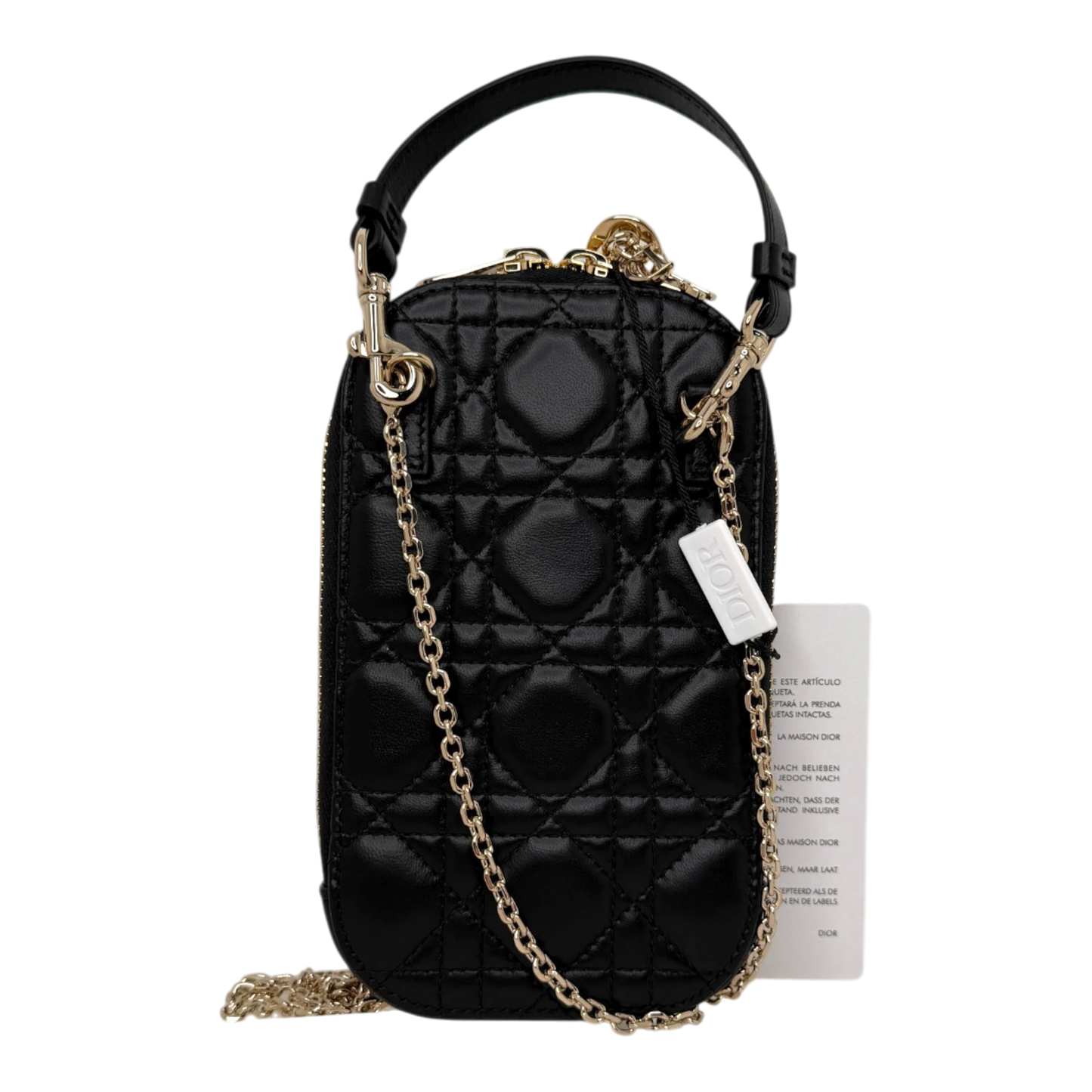 Dior Lady Dior Call'in Smartphone Tasche Lammleder schwarz 2025 / neuwertig Dior