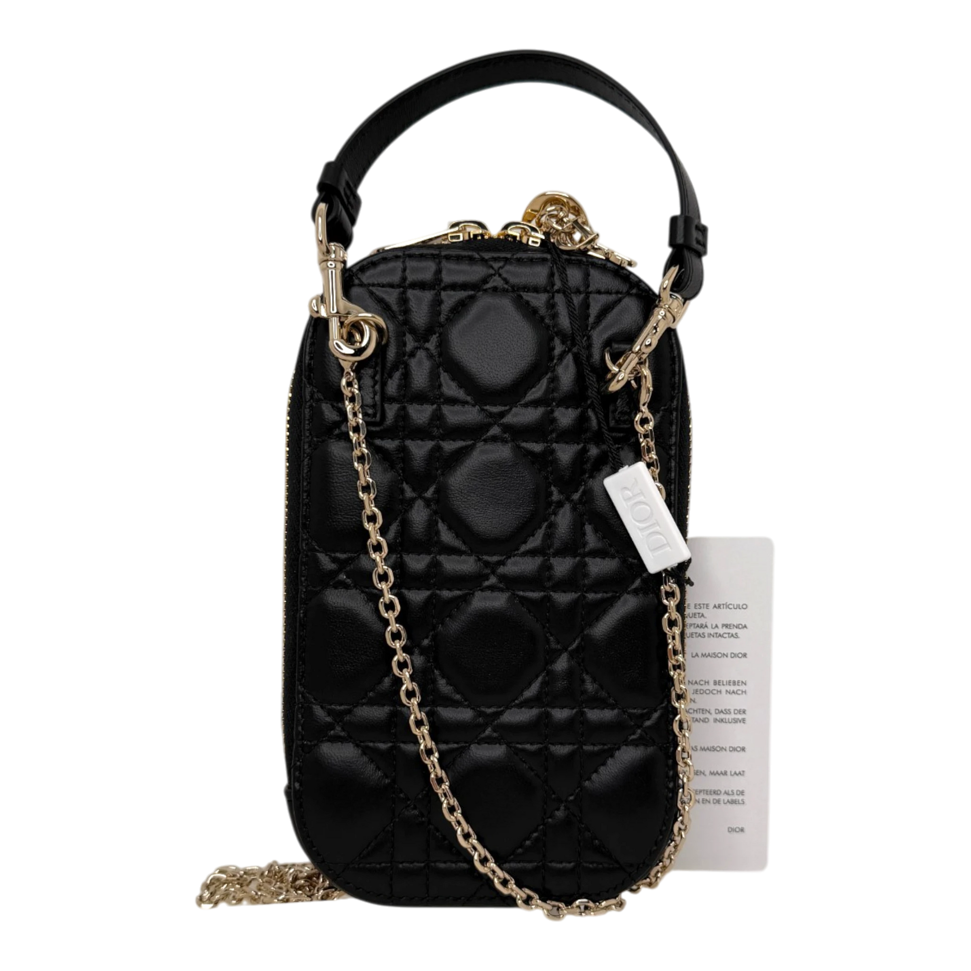 Dior Lady Dior Call'in Smartphone Tasche Lammleder schwarz 2025 / neuwertig Dior