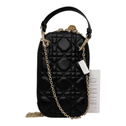 Dior Lady Dior Call'in Smartphone Tasche Lammleder schwarz 2025 / neuwertig Dior