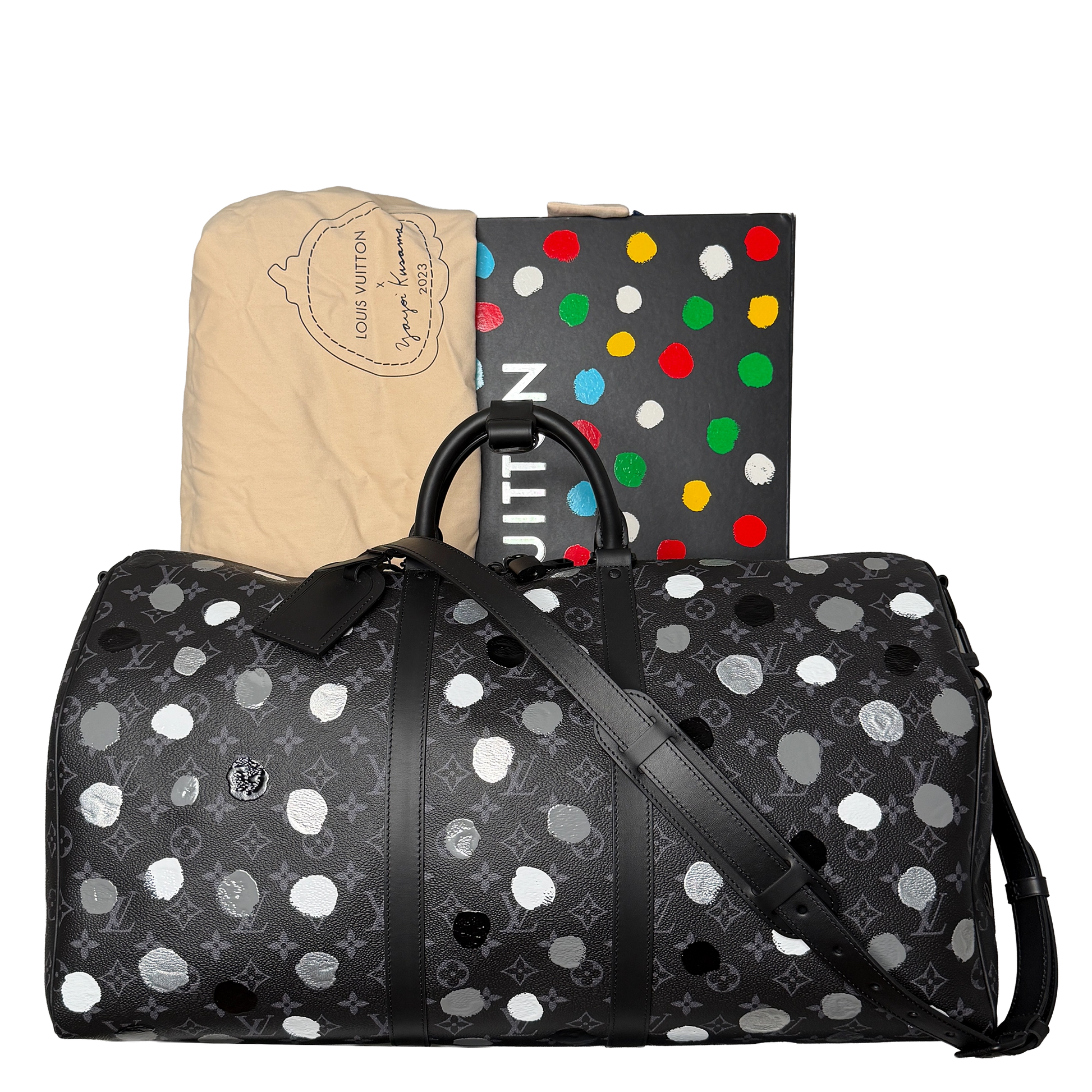 Louis Vuitton x Yayoi Kusama Keepall 55 Monogram Eclipse Fullset / neuwertig Louis Vuitton