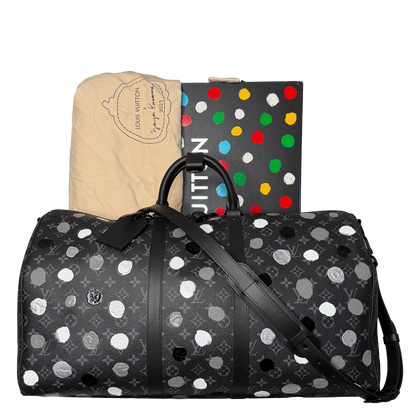 Louis Vuitton x Yayoi Kusama Keepall 55 Monogram Eclipse Fullset / neuwertig Louis Vuitton