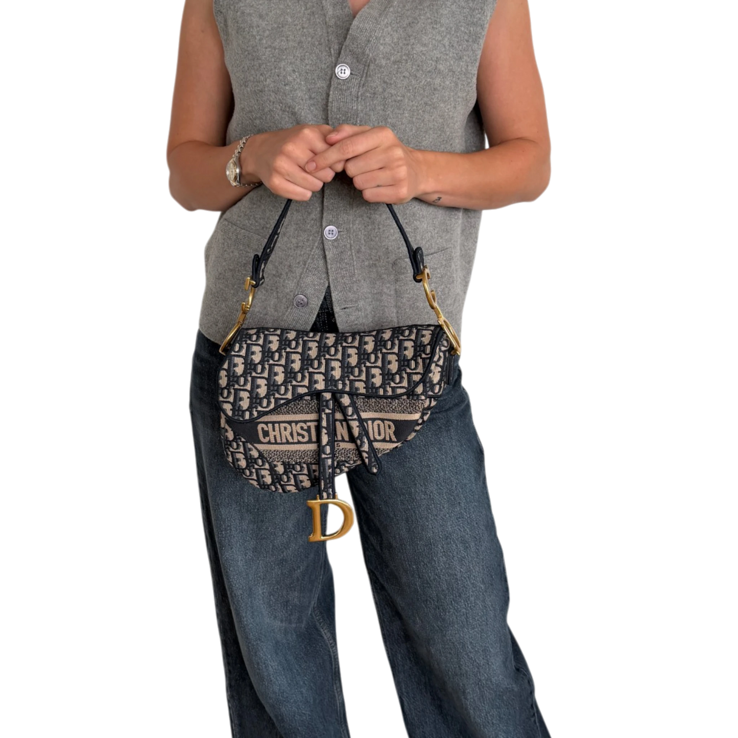 Dior Saddle Bag Dior Oblique mittelgroß / neuwertig Dior