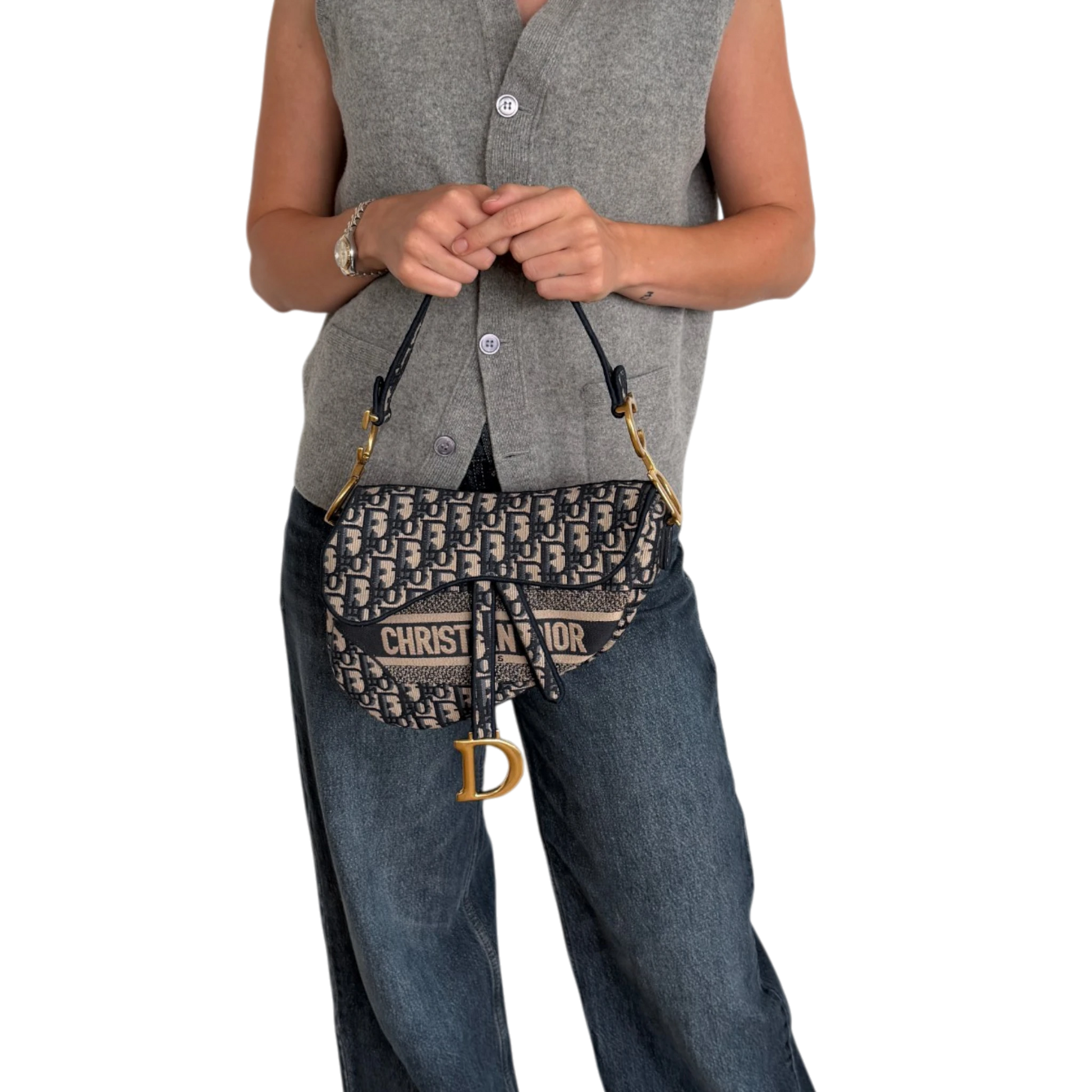 Dior Saddle Bag Dior Oblique mittelgroß / neuwertig Dior
