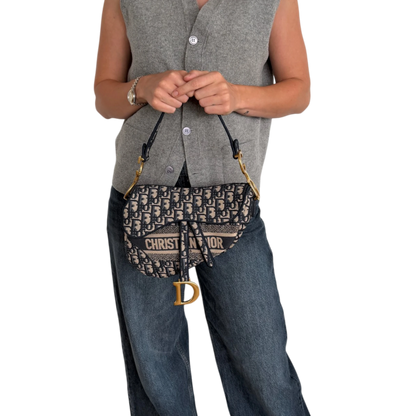 Dior Saddle Bag Dior Oblique mittelgroß / neuwertig Dior