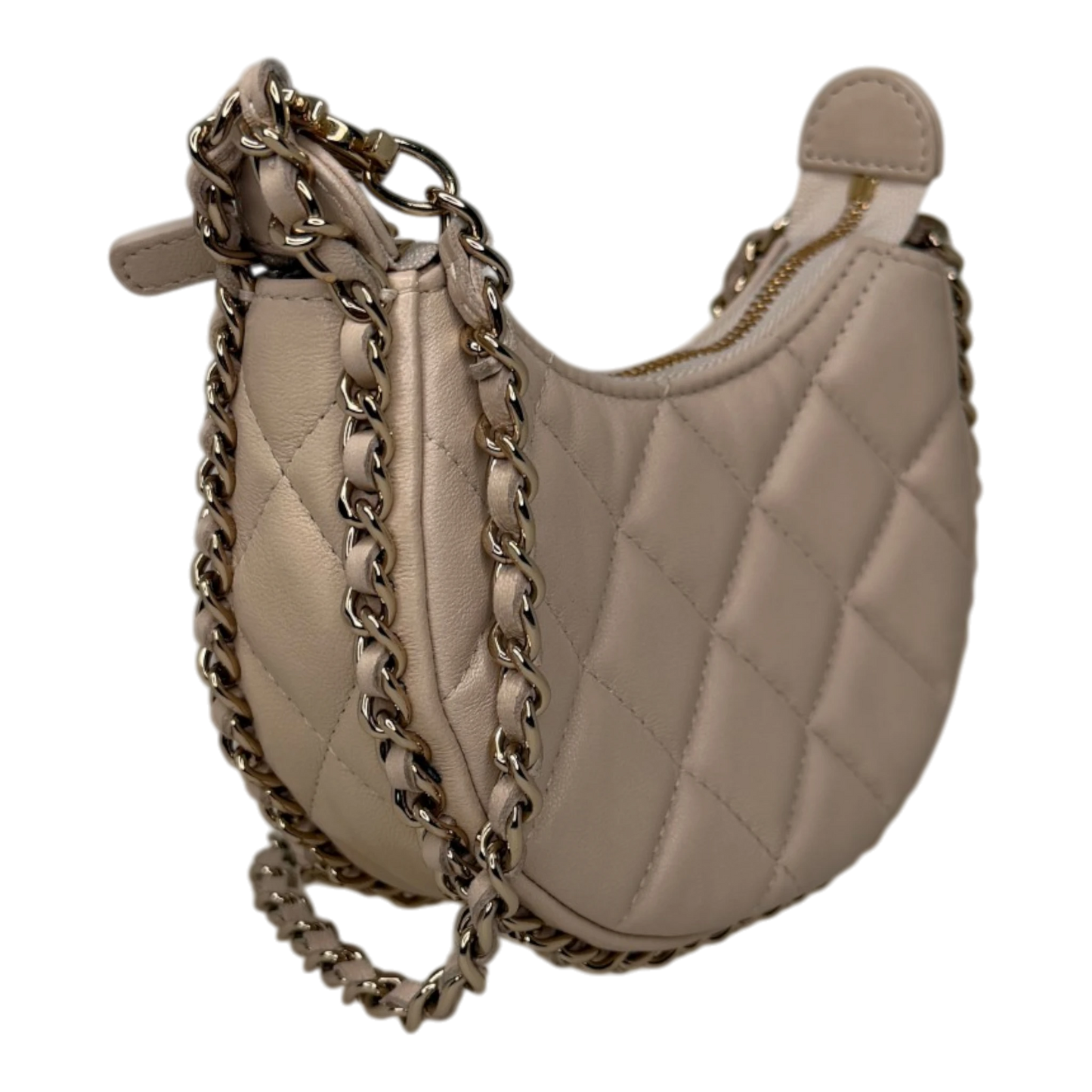 Chanel Hobo Bag Mini light beige Lammleder / sehr gut Chanel