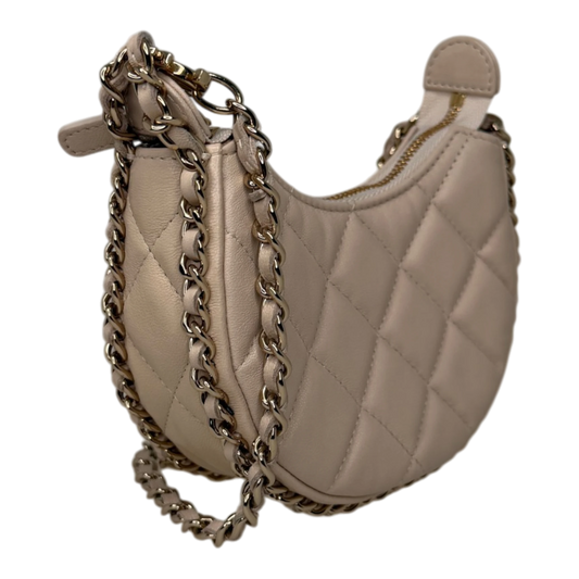 Chanel Hobo Bag Mini light beige Lammleder / sehr gut Chanel