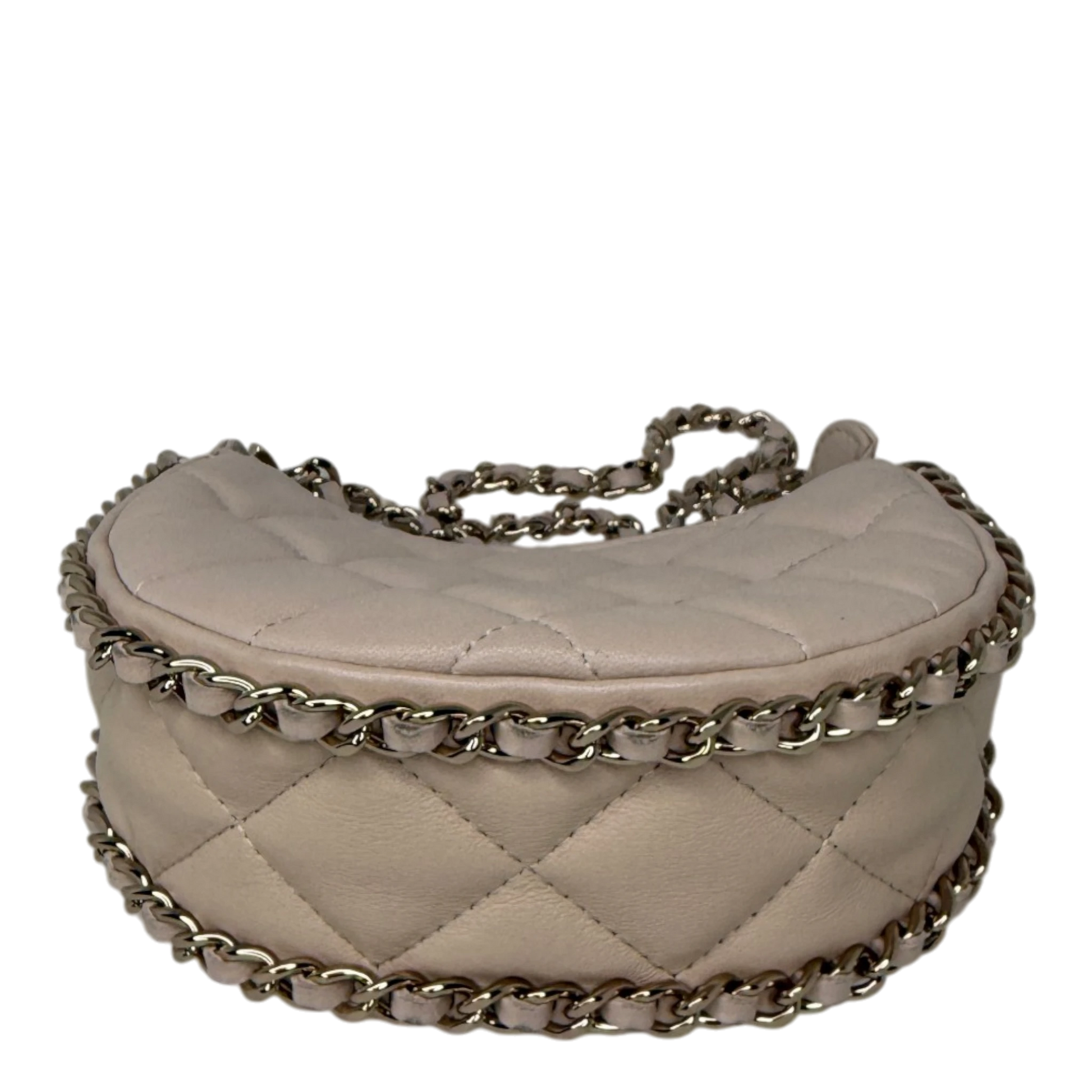 Chanel Hobo Bag Mini light beige Lammleder / sehr gut Chanel