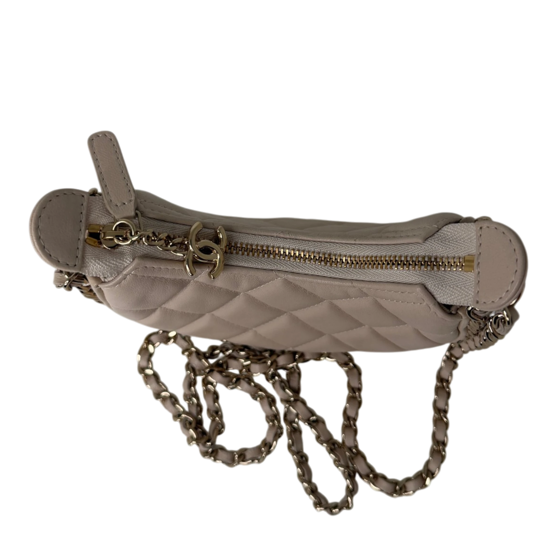 Chanel Hobo Bag Mini light beige Lammleder / sehr gut Chanel