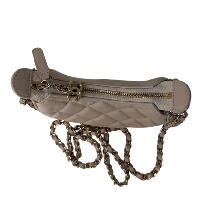 Chanel Hobo Bag Mini light beige Lammleder / sehr gut Chanel