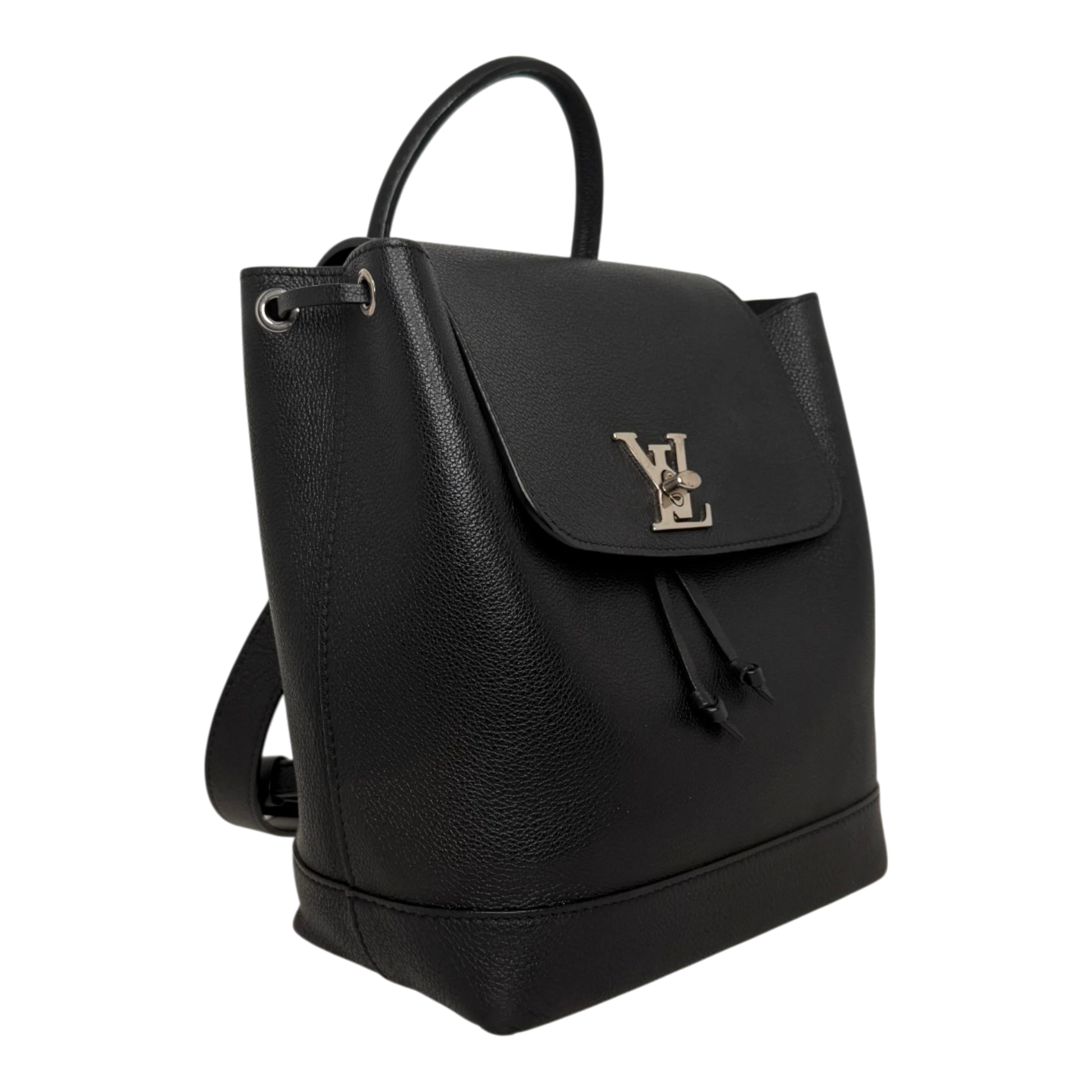 Louis Vuitton Lockme Lederrucksack schwarz silber / sehr gut Louis Vuitton
