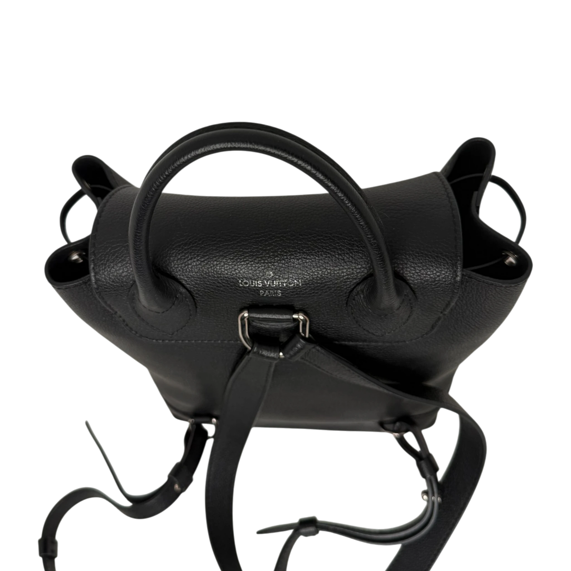 Louis Vuitton Lockme Lederrucksack schwarz silber / sehr gut Louis Vuitton