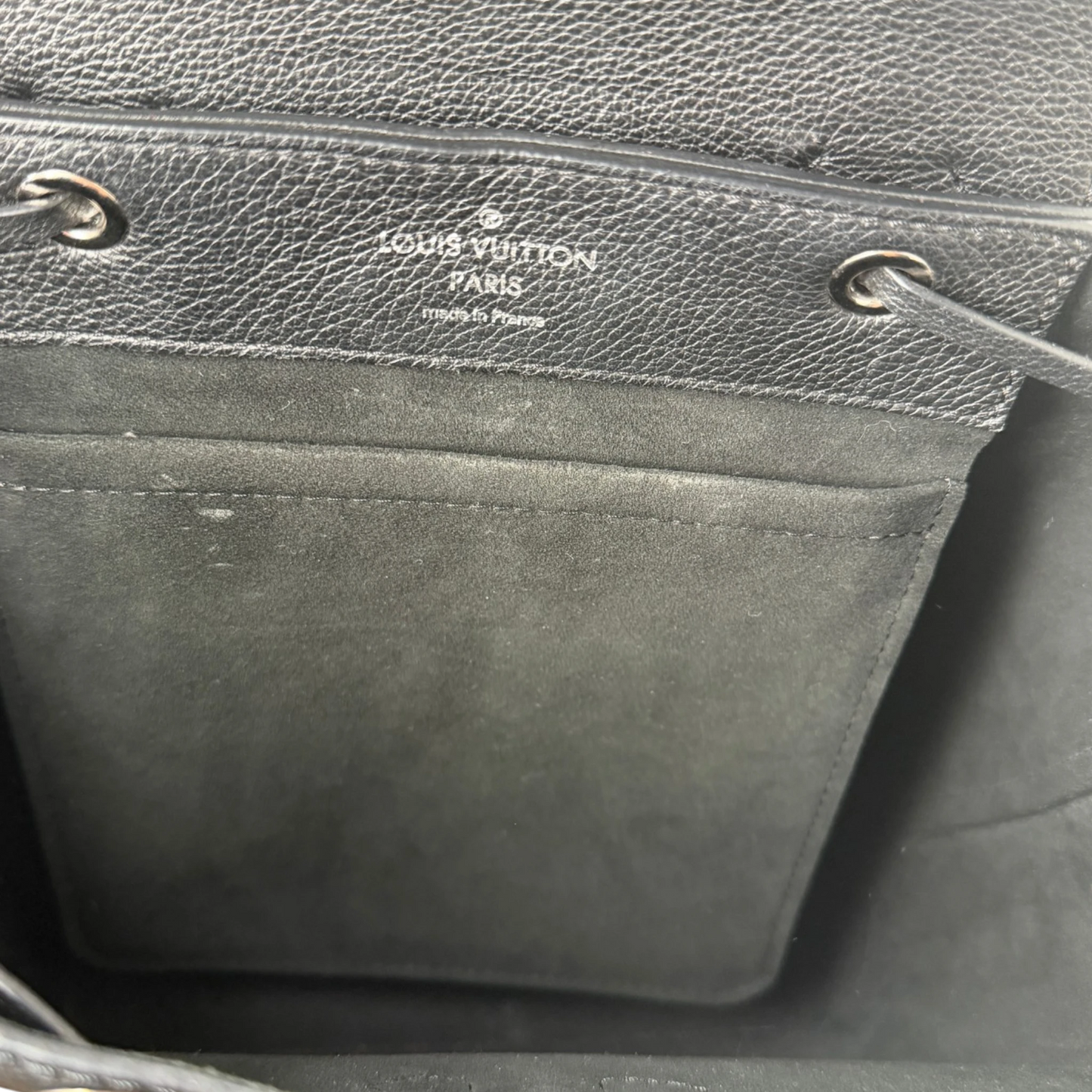 Louis Vuitton Lockme Lederrucksack schwarz silber / sehr gut Louis Vuitton
