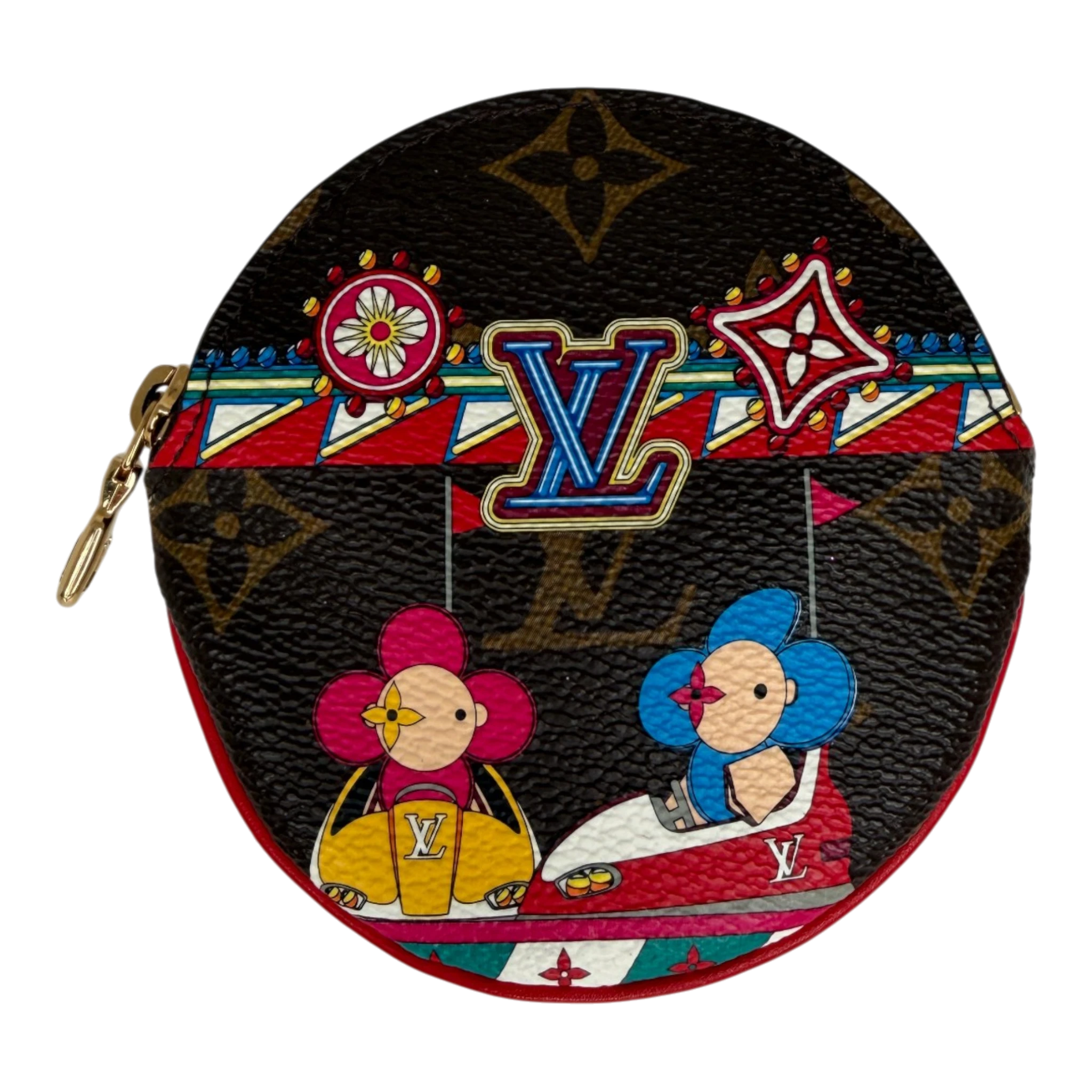 Louis Vuitton Monogram Vivienne Xmas Round Coin Purse Fullset Louis Vuitton