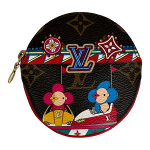 Louis Vuitton Monogram Vivienne Xmas Round Coin Purse Fullset