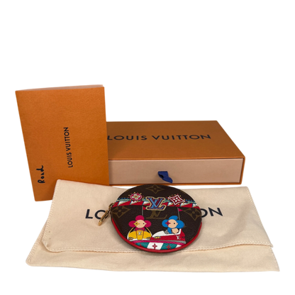 Louis Vuitton Monogram Vivienne Xmas Round Coin Purse Fullset Louis Vuitton