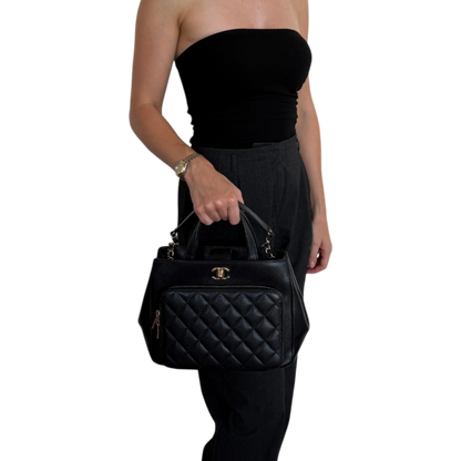 Chanel Business Affinity Small Kaviarleder schwarz GHW Chanel