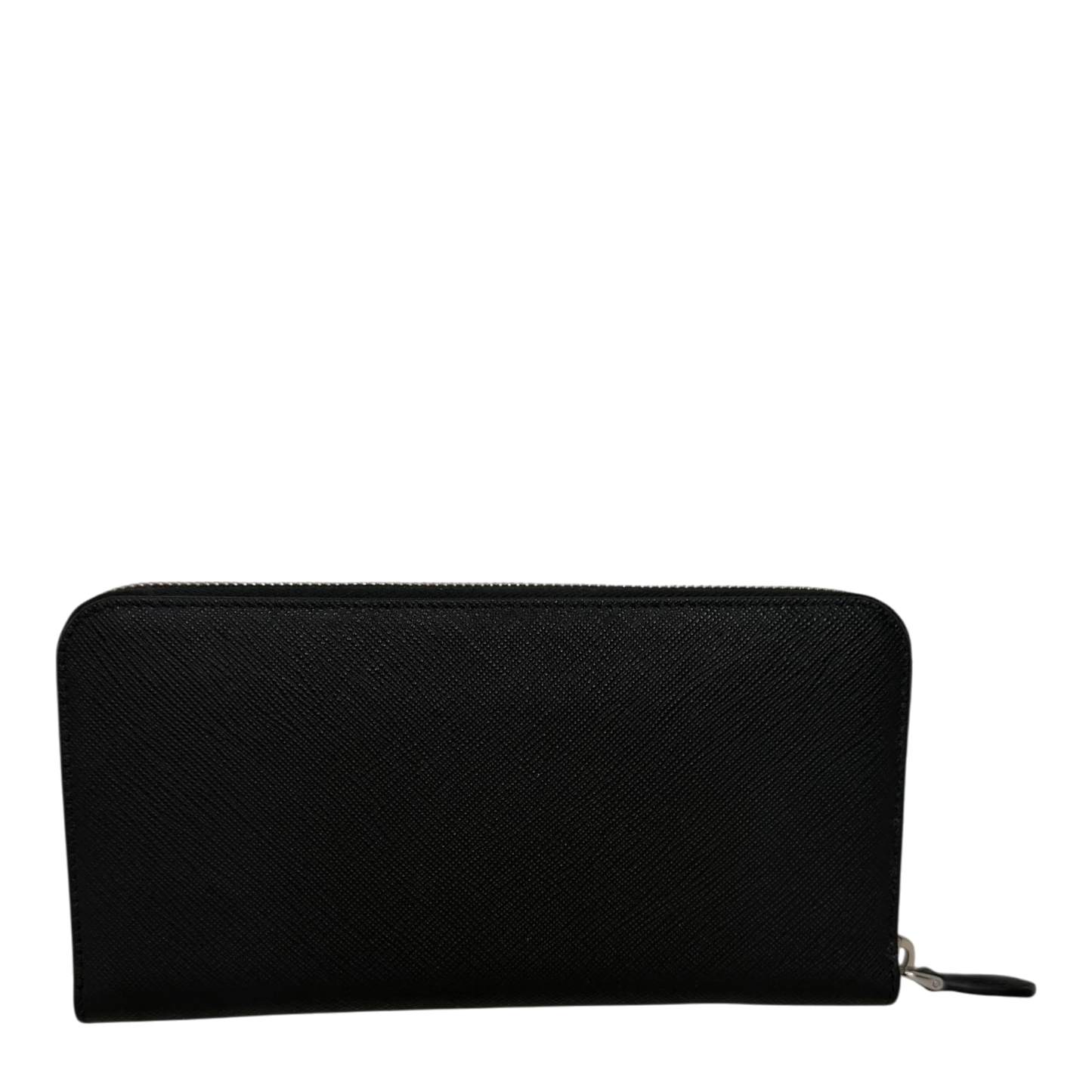 Prada Saffiano Zip Geldbörse Leder schwarz Fullset Prada
