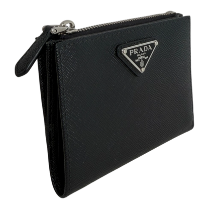 Prada Portemonnaie Saffiano Small Leder schwarz Fullset Prada