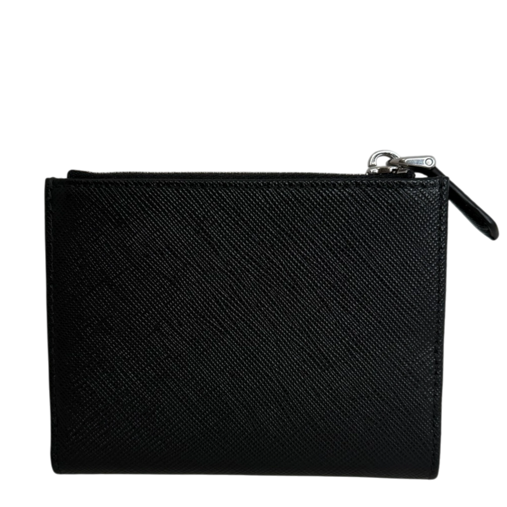 Prada Portemonnaie Saffiano Small Leder schwarz Fullset Prada