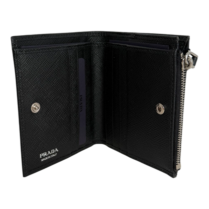 Prada Portemonnaie Saffiano Small Leder schwarz Fullset Prada