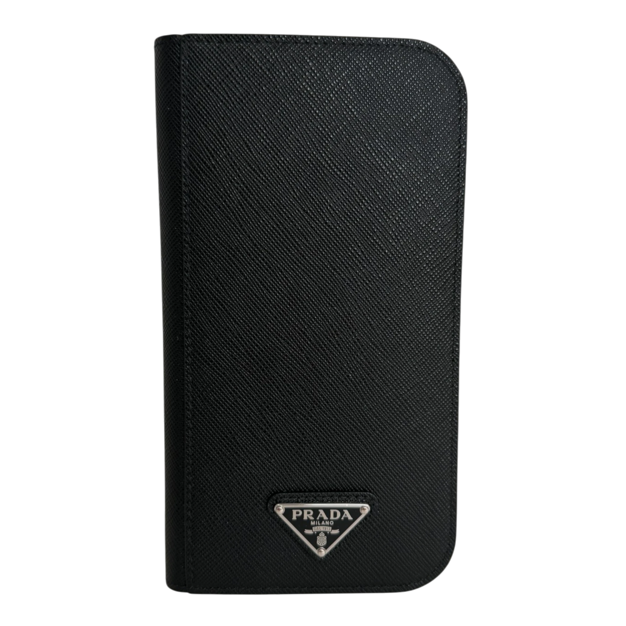 Prada Hülle iPhone 17 Pro Max Saffiano Leder schwarz Fullset Prada