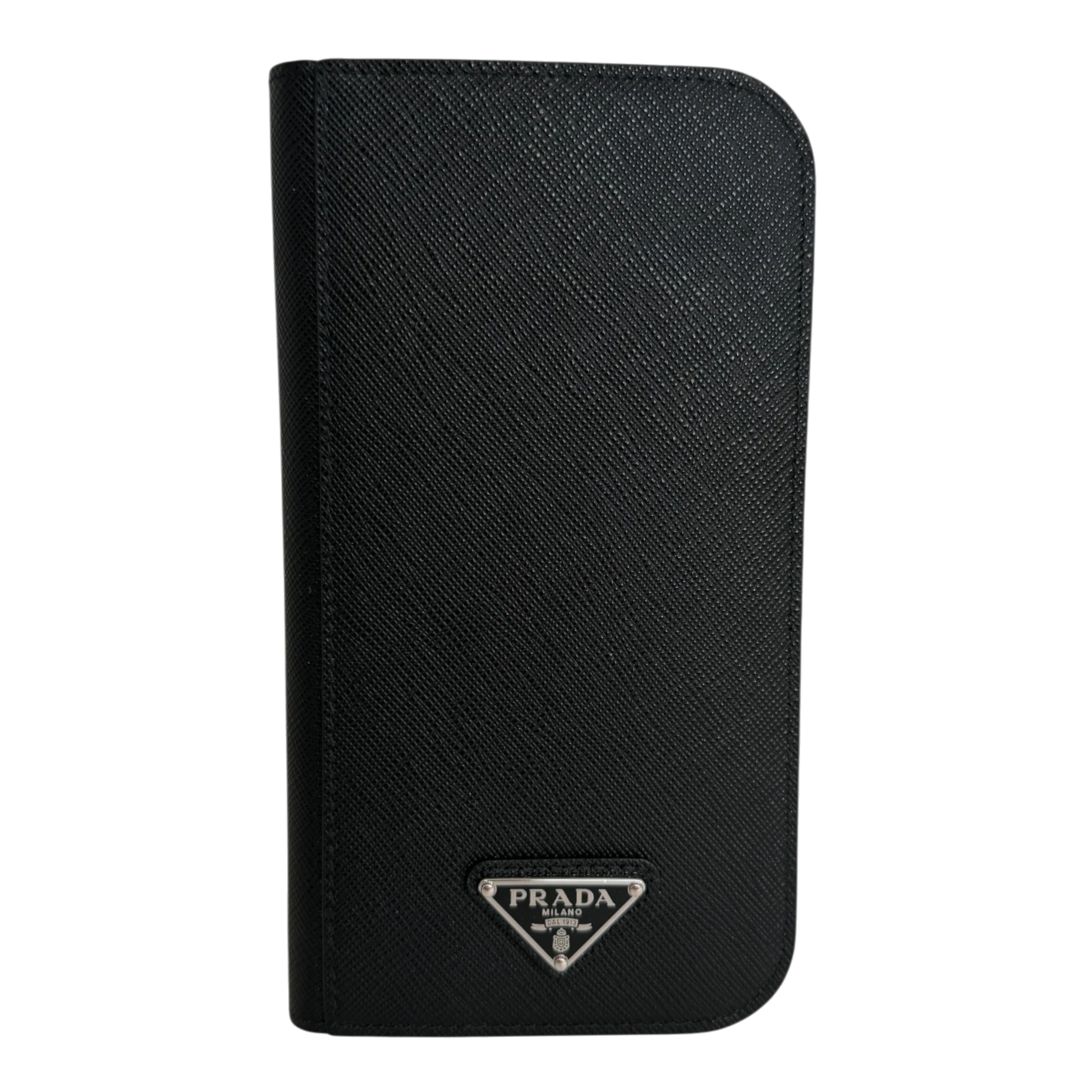 Prada Hülle iPhone 17 Pro Max Saffiano Leder schwarz Fullset Prada