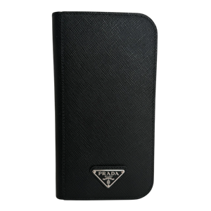 Prada Hülle iPhone 17 Pro Max Saffiano Leder schwarz Fullset