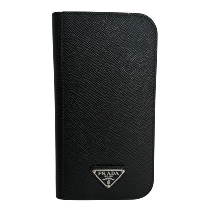 Prada Hülle iPhone 17 Pro Max Saffiano Leder schwarz Fullset Prada