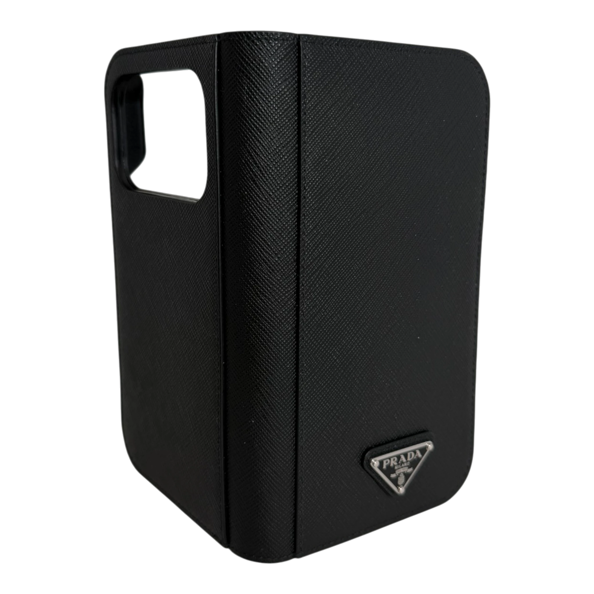 Prada Hülle iPhone 17 Pro Max Saffiano Leder schwarz Fullset Prada