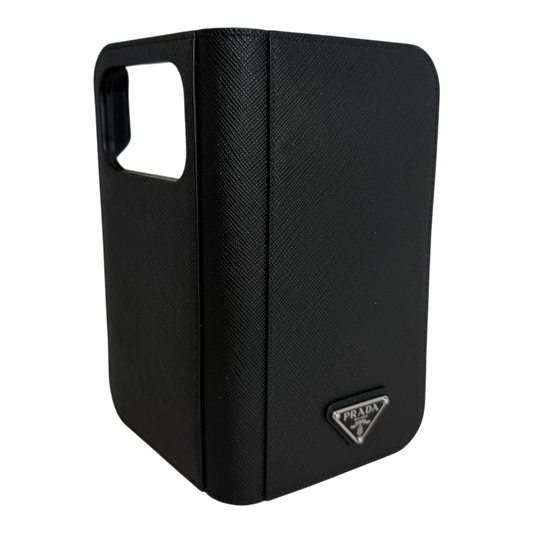 Prada Hülle iPhone 17 Pro Max Saffiano Leder schwarz Fullset Prada
