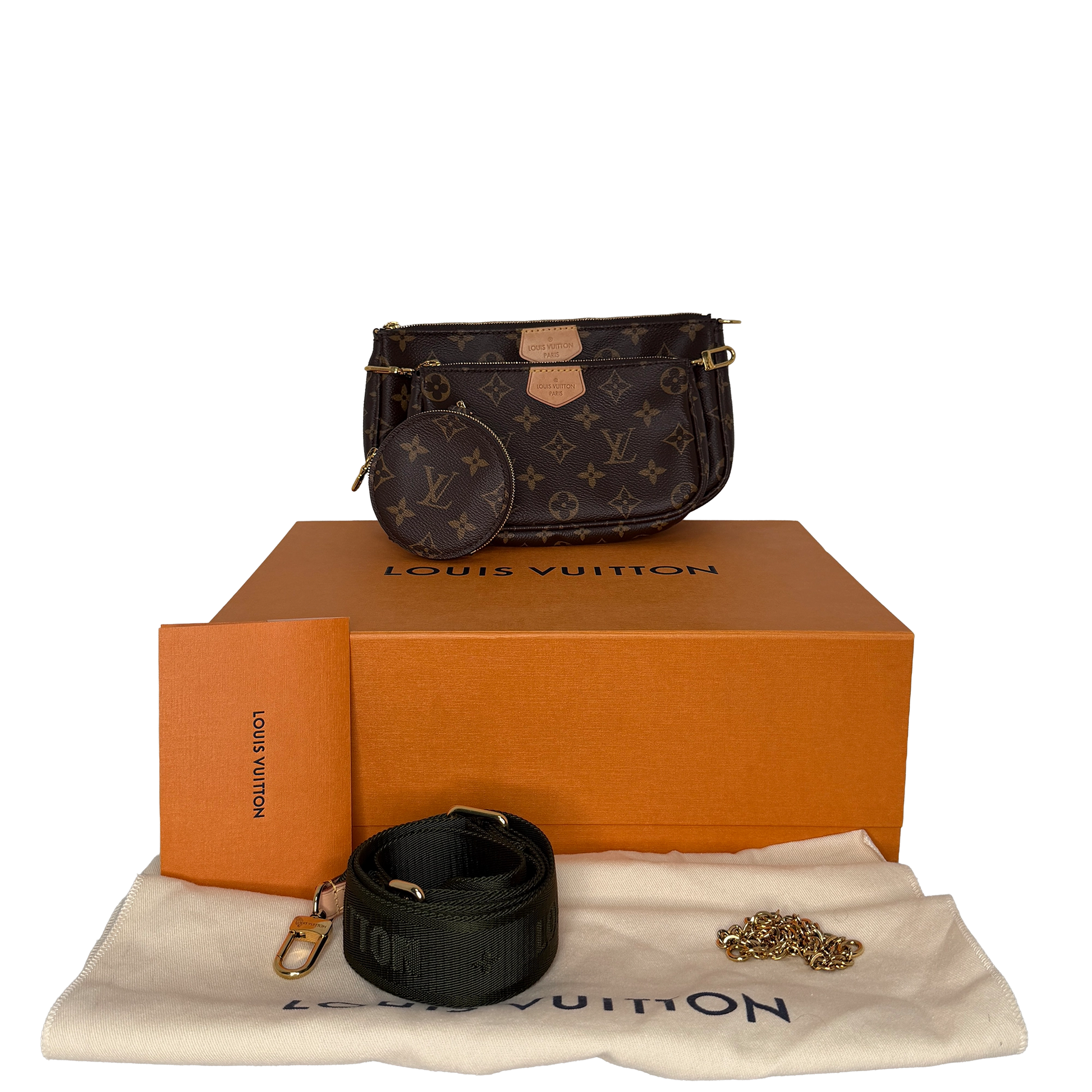 Louis Vuitton Multi Pochette Accessoires Monogram Khaki Louis Vuitton