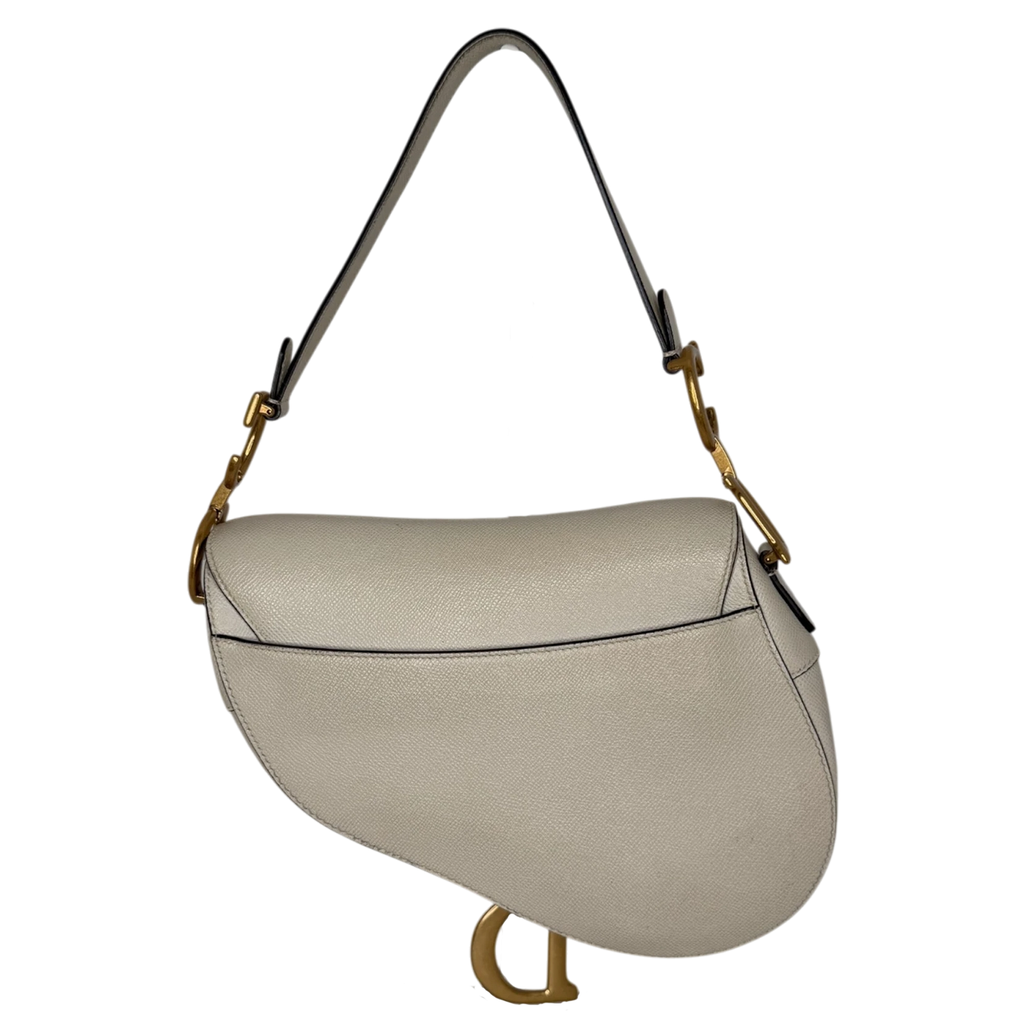Dior Saddle Bag Medium cremeweißes Grained Calfskin Dior